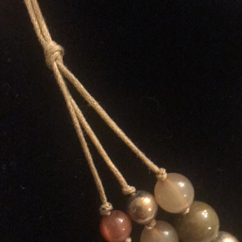 Multi Layer Beads Statement Necklace - Picture 5 of 9